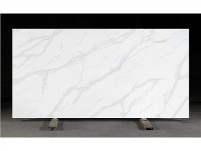 เอฟเฟกต์หินอ่อน Calacatta Gold Quartz Slab